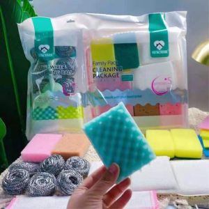 22pcs Cleaning Package Kitchen Counter Cleaning Tools Sponges Scrubs and Bottle Cleaner