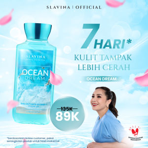 SLAVINA Shower Gel Ocean Dream by Nagita Slavina – Sabun Mandi Cair Wangi Parfum Mewah Body Wash Melembabkan Kulit Dengan Shea Butter & Vitamin E Sabun Mandi Wangi Tahan Lama