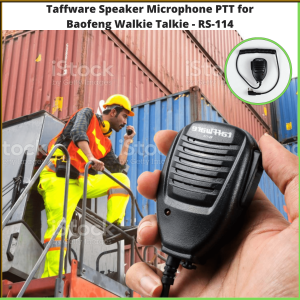 COD Taffware Speaker Microphone Push To Talk PTT for Baofeng Walkie Talkie RS 114 / Walky Talky Baofeng Handy Jarak Jauh 10 Km