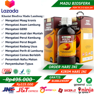 MADU BIOSFERA MADU LAMBUNG Dari Madu BIOMAAG Asli - Maag kronis  Asam Lambung tinggi  GERD  mual dan mules  perut kembung  radang usus  Penambah nafsu makan