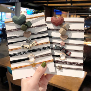 8 Pcs/set Lovely Rubber Bands Rope Scrunchies Heart Star Bow-knot Mori Girl Hair Rope Summer Korean Fashion Hair Accessories