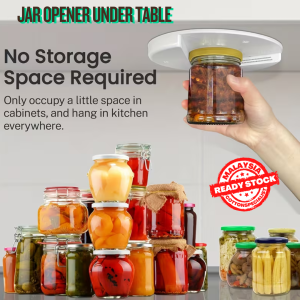 Jar Opener Under Cabinet  MultiFunction Bottle & Can Opener Mounted Under Table