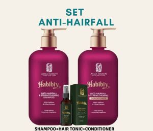 HABIBIY SHAMPOO AND CONDITIONER ANTI HAIR FALL/ANTI DANDRUFF BY USTAZAH ASMAH HARUN