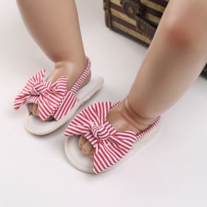 Baby Girls Bow Knot Sandals Summer Soft Sole Flat Princess Shoes Christmas present 0-18m#HS06
