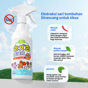 Semprotan Pengusir Tikus Alami Obat Pengusir Anti Tikus Ampuh dengan Formula Aromatic Spray Melindungi Rumah dari Tikus Secara Alami Aman untuk Keluarga Tidak Beracun Efektif di Dalam dan Luar Ruangan Tahan LamaRat RepellentSpray Pengusir Tikus