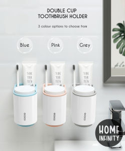ECOCO TOOTHBRUSH HOLDER - STORAGE/ORGANIZER/HOLDER/ACCESSORIES/BATHROOM/TOILET/TOOTHPASTE/HANGER/RACK/
