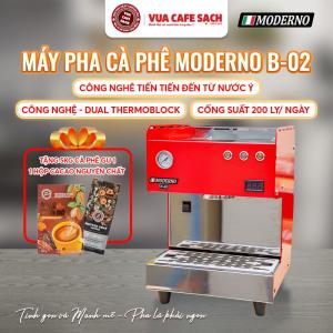 [COMBO Máy Pha Cà Phê Moderno B-02 & Máy Xay Cà Phê Espresso C-020] Pha Chế Tự Động Công Suất 200ly/ 1 Ngày Bơm Ulka - Italia Áp Suất 15 BarCông Nghệ Dual Thermoblock Điều Chỉnh Nước & Thời Gian Tự ĐộngTính Năng Ủ Cà Phê Đồng Hồ Đo Công Suất