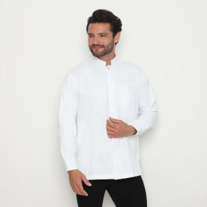 SHOHIB BAJU KOKO SAMIR 01 LENGAN PANJANG PUTIH MANSET
