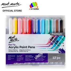 Mont Marte Flexi Tip Acrylic Paint Pens Premium 12pc
