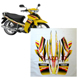 stiker striping sticker motor jupiter z std 2004 hitam-kuning