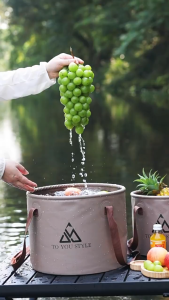Outdoor Foldable Water Bucket 10L 20L Portable Camping Baldi Lipat Waterproof PVC for Travel Fishing Car Wash