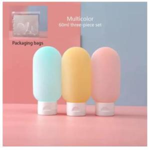 3/4PCS Mini Bottle Refillable Bottle Shampoo Cosmetic 60ml Travel Bottle Size Lotion Cream Packing Plastic