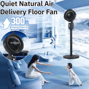 Quiet Natural Air Delivery Floor Fan Multifunction Adjustable Rapid Cooling Electric Floor Fan Air Circulation Fan