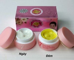 Combo 02 Hộp Kem Ngày Đêm Nám Trắng Da Tàn Nhang  Tổ Yến HuaYueNong Nhật Bản 20g