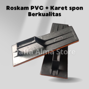 Roskam PVC + Karet Spon Gosokan dan Penghalus Acian Plester