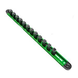 BLISSFUL ic Sleeve Storage Rack 360° Rotating Plug Plate Green Socket Clip Rail Holder Portable 1/4 3/8 1/2 Inch Heavy Duty Socket Rack Absorption Device Holder