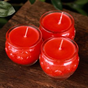 12PCS 【SG Seller】Smokeless 24 hours Lotus Shape Burning Vegetable Oil Praying Butter lampu Hari Butter Candle 中元节 24小时佛教莲花酥油蜡