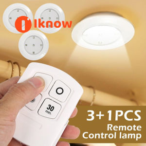 I know 3pcs Wireless Remote Control Wall light led ceiling light with remote Counter Cabinet Cupboard night Light