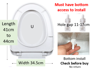 Silent Slow-Close Toilet Seat Cover Durable Thick U-Shape Design Easy Installation Waterproof Universal Fit toilet bowl cover
