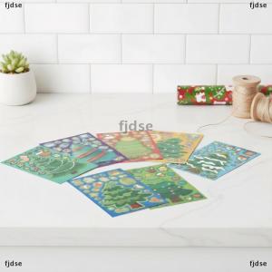 [COD] fjdse สติ้กเกอร์ตัวต่อของเล่น12 24ชิ้นสติกเกอร์รูปต้นคริสต์มาสงานหัตถกรรม DIY สติกเกอร์เครื่องเขียนกันน้ำ