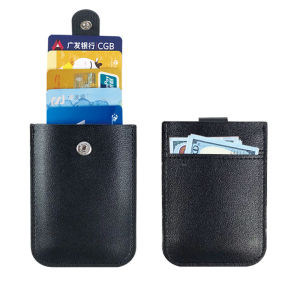 Leather Man Short Wallet Two-fold Zipper Card Bag Large Capacity Business Man Money Bag