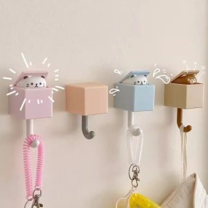 MAOMEI Space Saving Cartoon Cat Hook Cute No-drill Wall Decor Rack Storage Racks Key Hook Decorative Hooks Home Storage