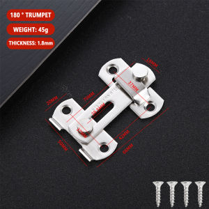Stainless Steel Safety Hasp Door Lock With Screws For Bathroom Bedroom Door Catch Latch