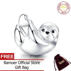 BAMOER Hạt Hình Thú Vườn Thú Cho Nữ Trang Sức Vòng Tay Hình Rắn Bằng Bạc Nguyên Bản Phụ Kiện Trang Sức Lười Biếng Bằng Bạc 925 Ngộ Nghĩnh BSC109