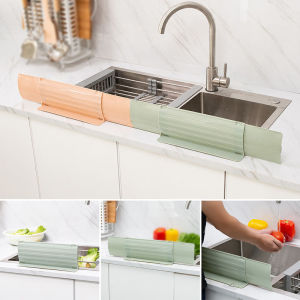 Kitchen Sink Splash Baffle Washing Vegetable Fruit Protector Suction Cup Sink Water Baffle