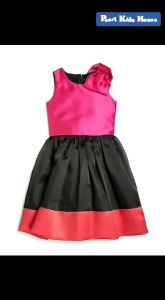 Dress Anak Perempuan Kombinasi Hotpink-Black Import BP137