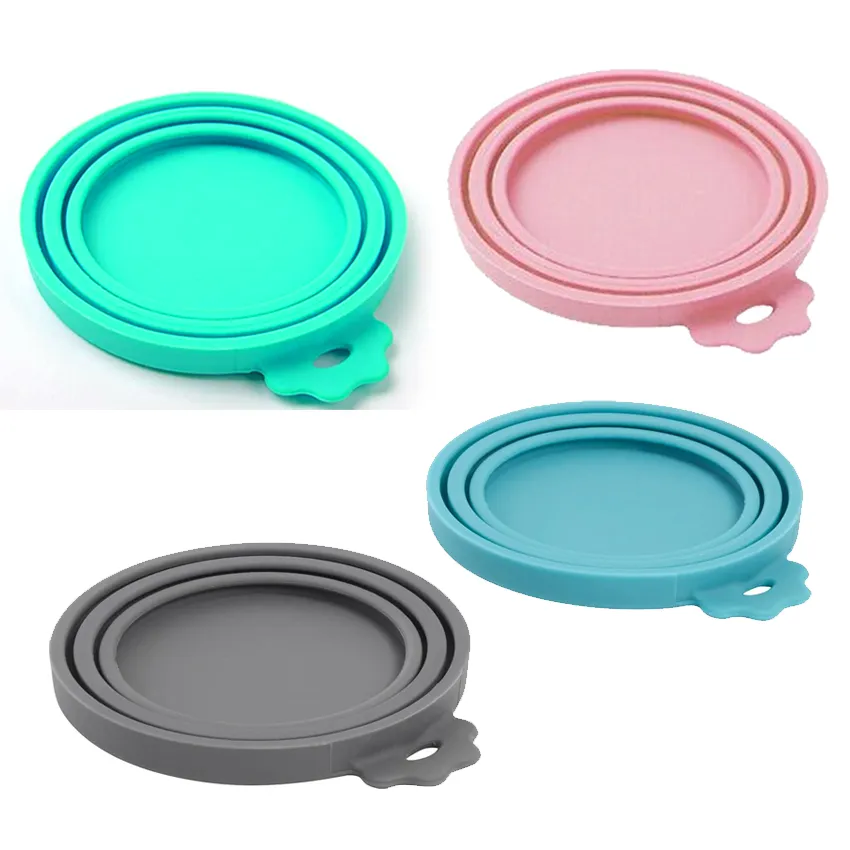 BUNDLE Pet Silicone Can Lids Can Covers Food Tin Cover WITH Mini