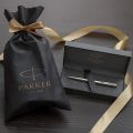 Parker ballpoint pen sonnet stainless steel CT medium size, oil-based, brand logo wrapping bag, gift boxed gift, luxury, official 1950871 V3. 