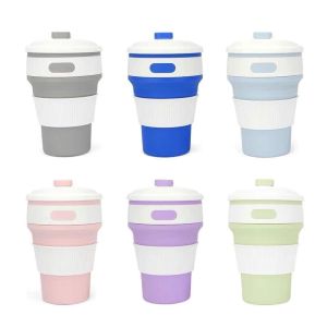 350ML Silicone Folding Retractable Mug Cup Coffee Cup Collapsible Water Bottle Easy carry