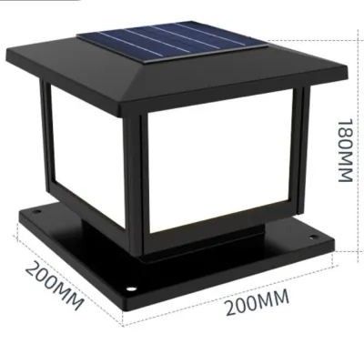 LUMIQLO Không thấm nước Đèn Led cột năng lượng trời Tấm pin trời Ánh sáng trời trong vườn Đèn trụ năng lượng trời 4 chế độ Đèn trang trí lối đi hàng rào Dành cho hàng rào ngoài trời