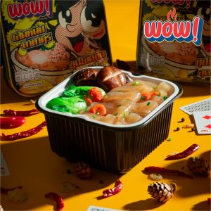 JIAOZHI บะหมี่กึ่งสำเร็จรูป ตรา ว๊าว ว๊าว ถ้วยร้อน รสเส้นหนึบคาตาคุริ T1