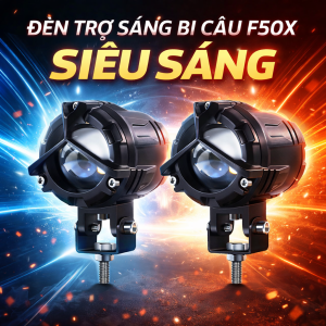 Đèn Trợ Sáng Bi Cầu F50X 2 Màu Siêu Sáng – Lắp Ô Tô Xe Máy – Vỏ Hợp Kim Chống Nước IP67
