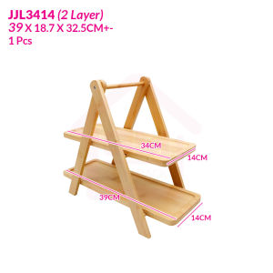 [GMRACK] WOODEN PALLET STORAGE RACK MULTI-LAYER TRAY DECOR CAKE DESSERT TRAY CAKE DISPLAY TRAY 1PCS