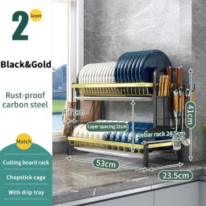 NINI Rak Pinggan Sinki Dish Drainer Rak Dish Rack Kitchen Rack Dish Drainer Racks Utensil Holder Plate Storage Organizer