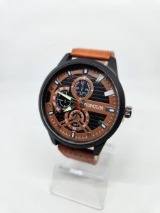 JAM TANGAN PRIA KULIT SPORT CASUAL TOPGUN 609