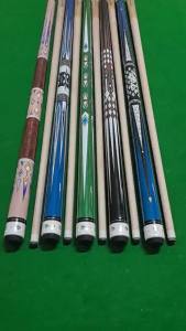 ไม้คิวเก้าลูกหรูหราขายดีข้ามพรมแดน หัวใหญ่ 13 มม. สไตล์จีน ไม้คิวแบล็คเอทสองส่วน 1/2 แยกขายส่ง