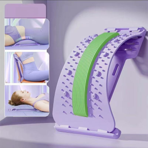 💕Magnetic therapy acupuncture massage lumbar stretcher 磁疗针灸按摩腰椎拉伸器Physical traction relieves spinal curvature and improves lumbar disc herniation/26° fit waist ergonomic design lumbar massager/office worker seat back