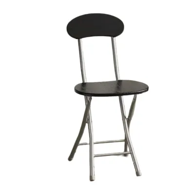 Simple and Portable Small Solid Wood Folding Chair with Backrest Space-Saving Household Multi-Functional Dining Table and Chair Training round Stool