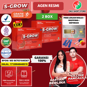 Peninggi Badan S GROW Susu Suplemen Herbal Vitamin Penambah Tinggi Badan Remaja Dewasa Paket A3
