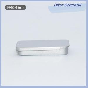 Ditur Metal Rectangular Empty Mini Tin Box Tinplate Push Candy Cases Storage Box