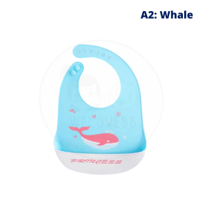 WELOVEBB Baby Waterproof Adjustable Silicon Bibs Kids Children Bayi Kanak Budak Feeding Bib With Tray