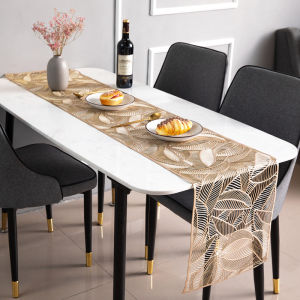 6 seaters table runners leaf design excellent quality