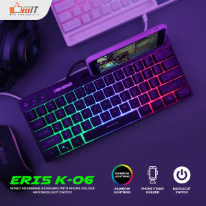 Keyboard Gaming NYK Nemesis K-06 Eris Wired Membrane With Holder