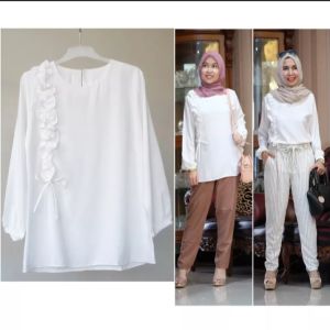 dayana blouse crinkle atasan wanita jumbo size M L XL XXL 3XL