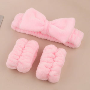 Face Wash Headband Hair Band Wristband Absorbent Makeup Cekak Rambut Penyerap Air Pergelangan Tangan 洗脸防湿吸水束发带手腕带洗漱化妆头套