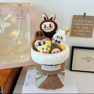 [TẶNG TÚI+ĐÈN LED+THIỆP] Bó Hoa Gấu Bông Labubu Capybara Tặng 8/3 20/10 Sinh Nhật Siêu Dễ Thương